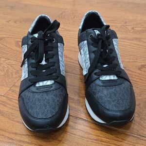 Michael Kors Black and Gray Men's Lace-Up Sneakers